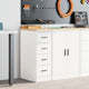 Vidaxx Garagenschrank 30x51x85 cm massives Kiefernholz weiß