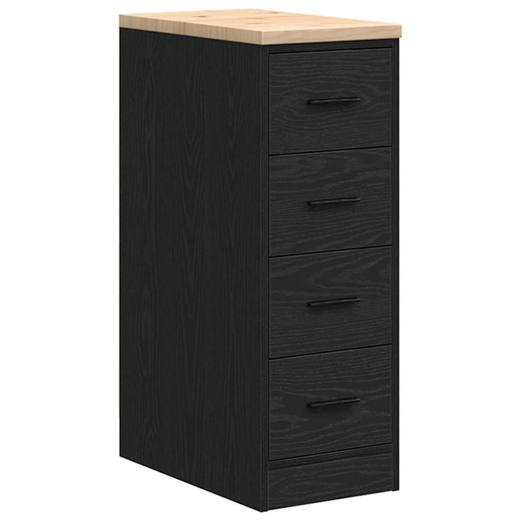 Vidaxx Garagenschrank 30x51x85 cm massives Kiefernholz schwarz