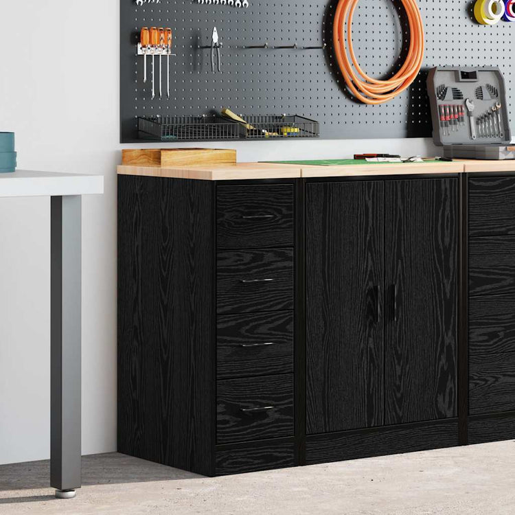 Vidaxx Garagenschrank 30x51x85 cm massives Kiefernholz schwarz