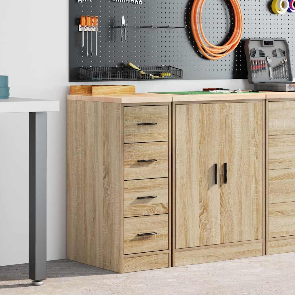Vidaxx Garagenschrank 30x51x85 cm massives Kiefernholz Sonoma-Eiche farbig