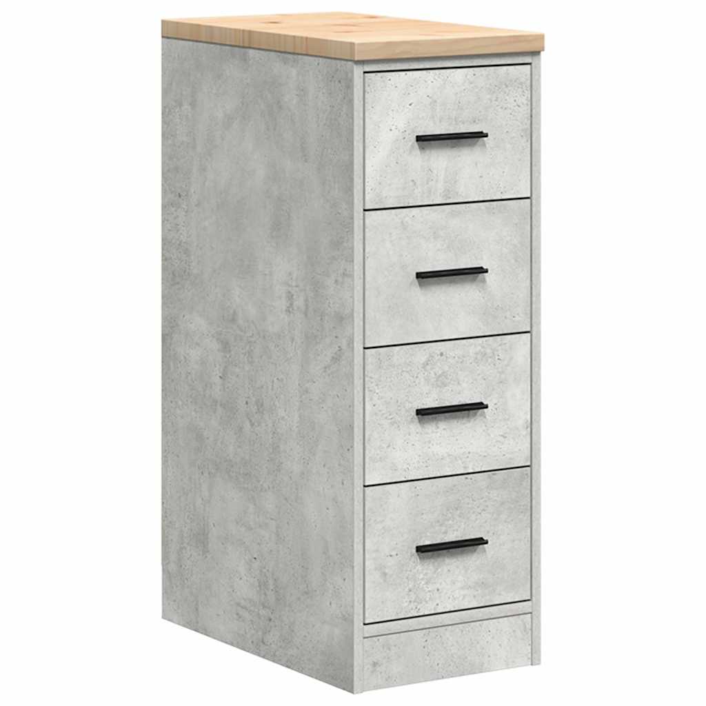 Vidaxx Garagenschrank 30x51x85 cm massives Kiefernholz betongrau