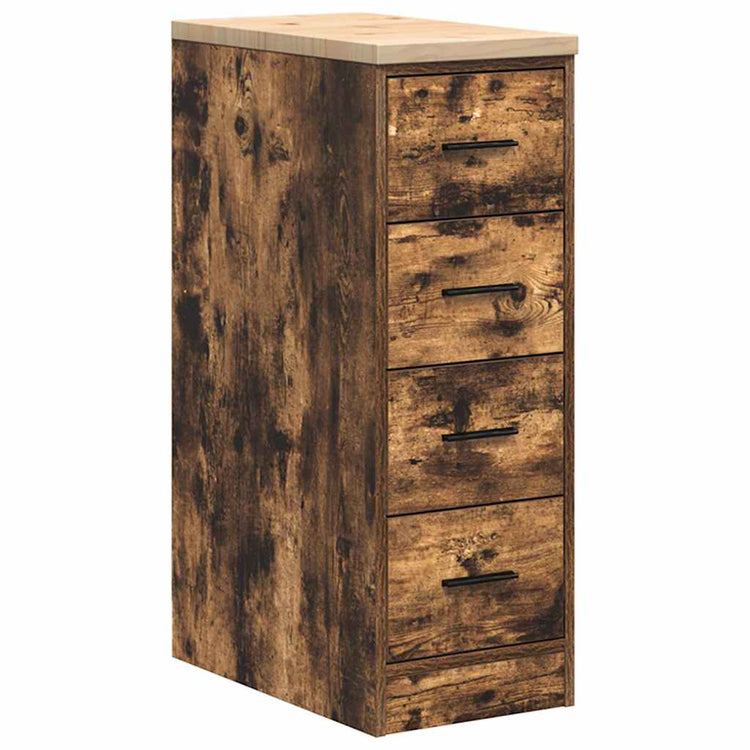 Vidaxx Garagenschrank 30x51x85 cm massives Kiefernholz, geräucherte Eiche