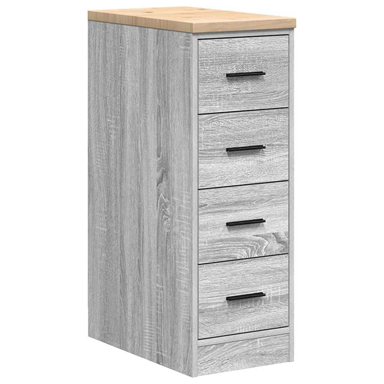 Vidaxx Garagenschrank 30x51x85 cm massives Kiefernholz grau Sonoma