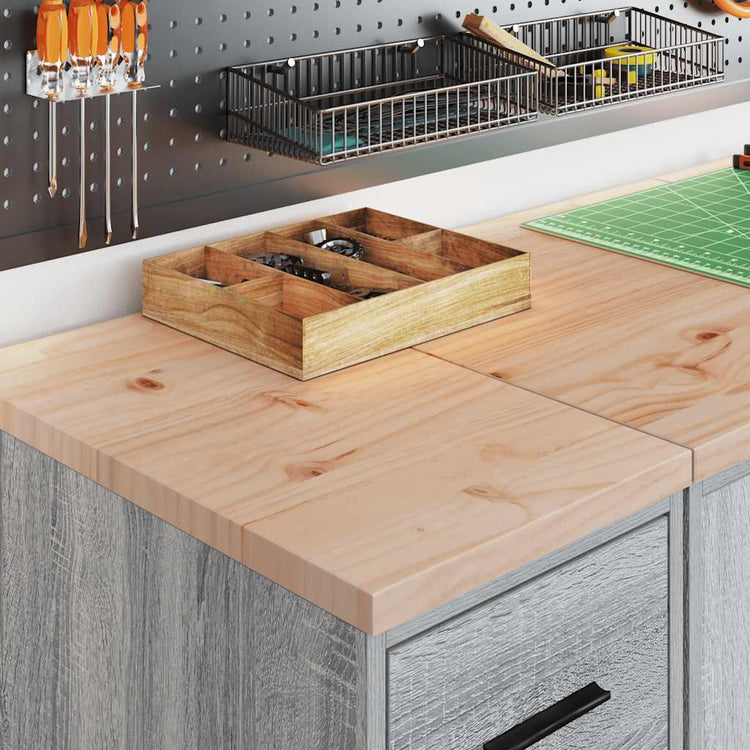 Vidaxx Garagenschrank 30x51x85 cm massives Kiefernholz grau Sonoma