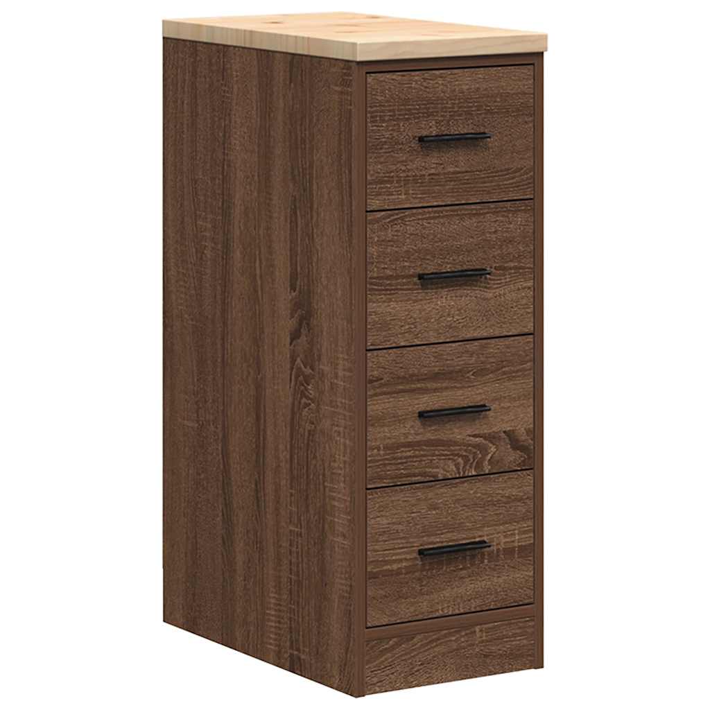 Vidaxx Garagenschrank 30x51x85 cm massives Kiefernholz, braune Eiche