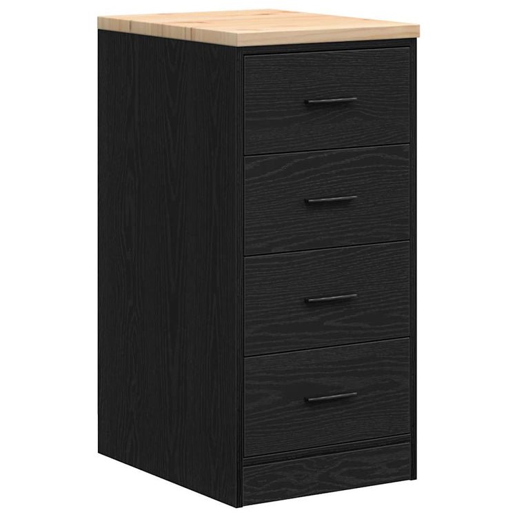 Vidaxx Garagenschrank 40x51x85 cm massives Kiefernholz schwarz