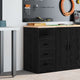 Vidaxx Garagenschrank 40x51x85 cm massives Kiefernholz schwarz