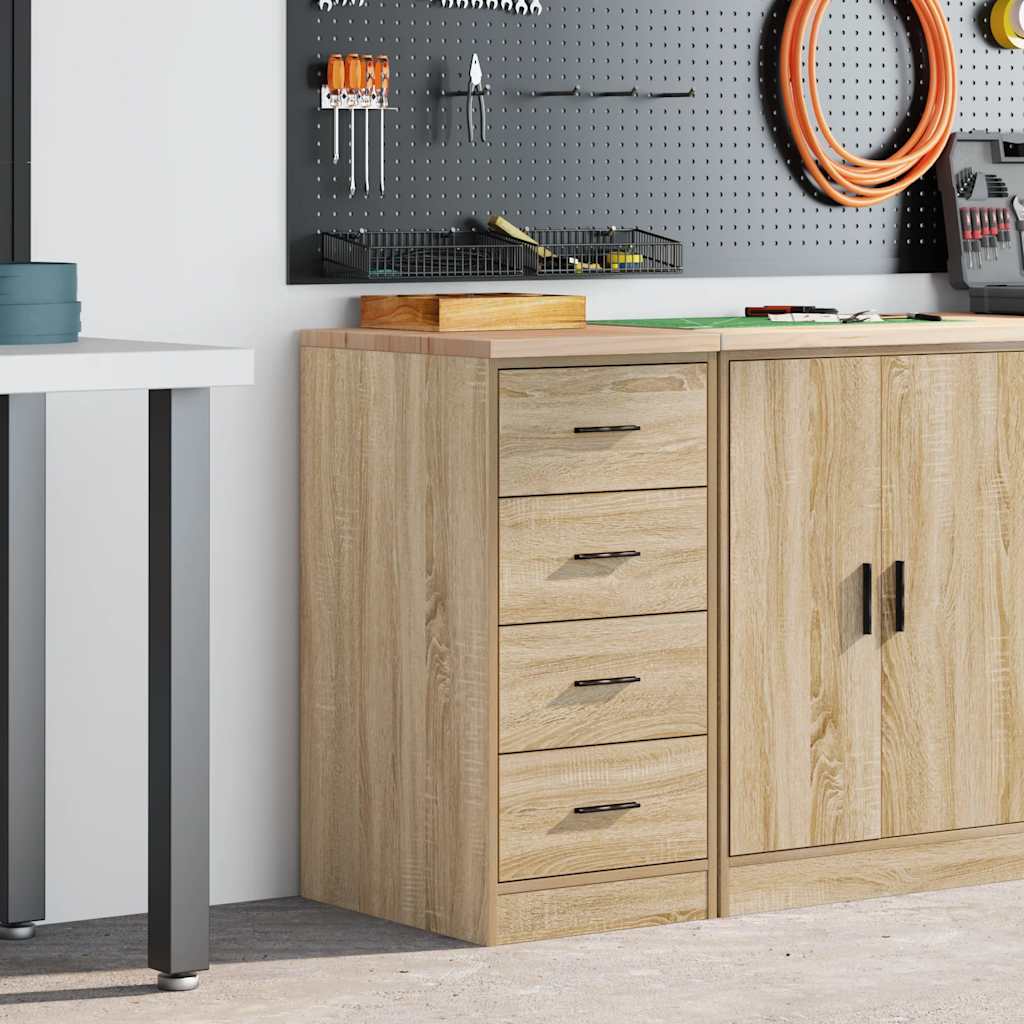 Vidaxx Garagenschrank 40x51x85 cm massives Kiefernholz Sonoma-Eiche farbig