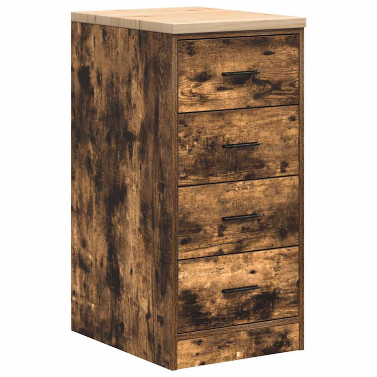 Vidaxx Garagenschrank 40x51x85 cm massives Kiefernholz, geräucherte Eiche