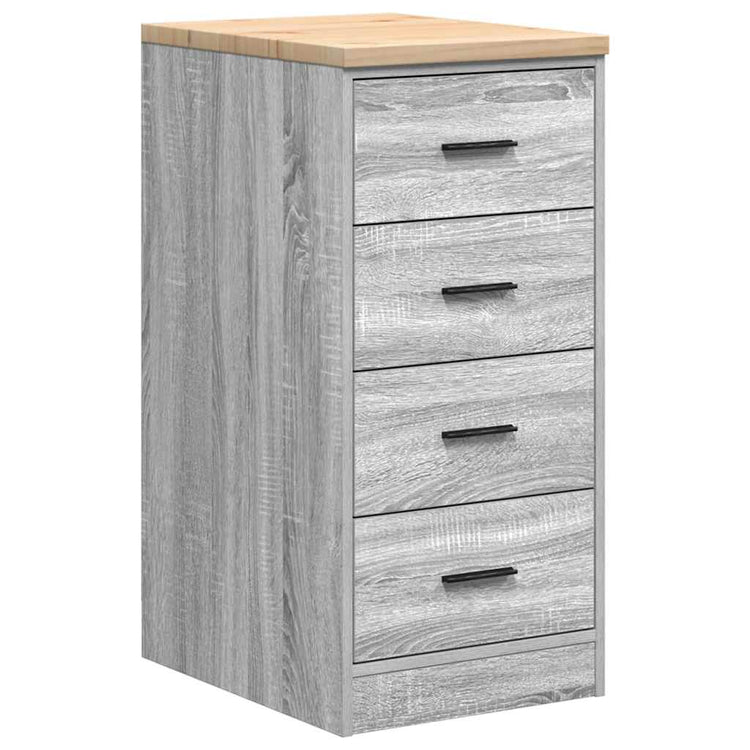 Vidaxx Garagenschrank 40x51x85 cm massives Kiefernholz grau Sonoma