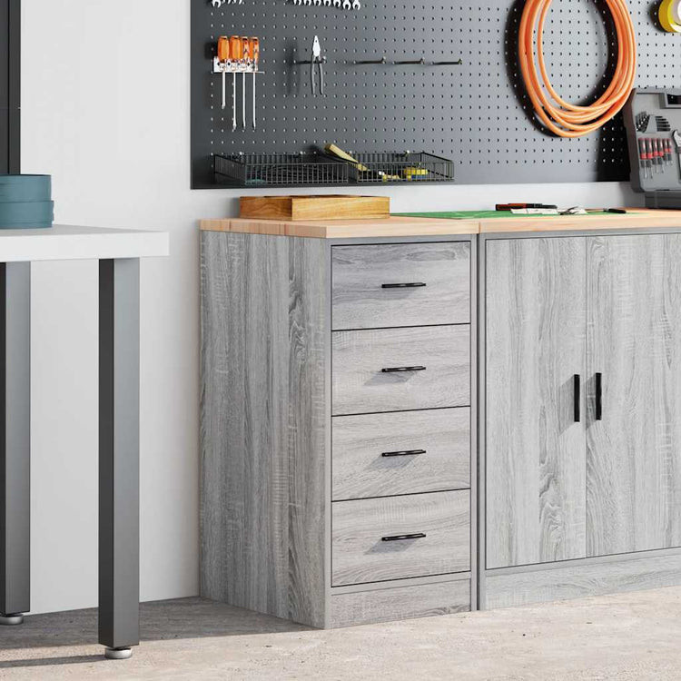Vidaxx Garagenschrank 40x51x85 cm massives Kiefernholz grau Sonoma