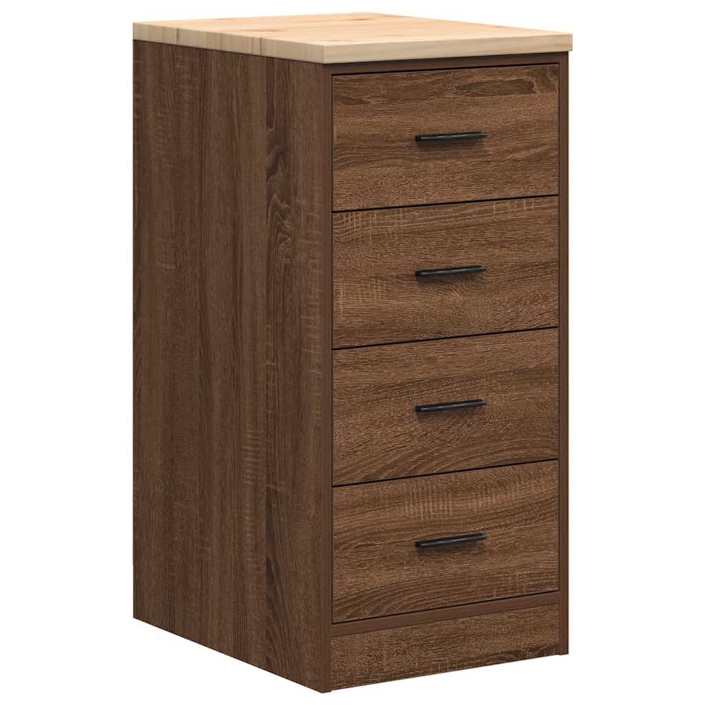 Vidaxx Garagenschrank 40x51x85 cm massives Kiefernholz, braune Eiche