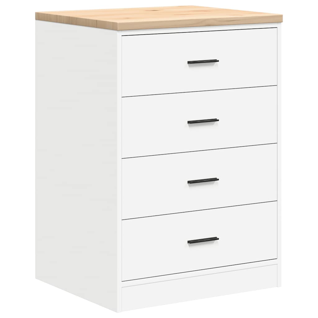 Vidaxx Garagenschrank 60x51x85 cm massives Kiefernholz weiß