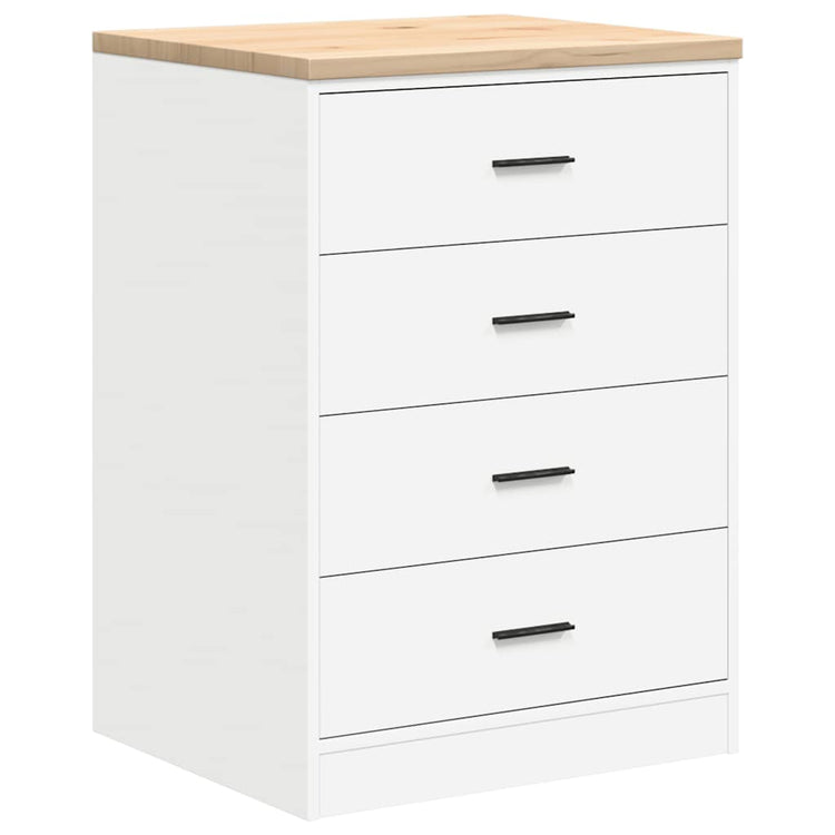 Vidaxx Garagenschrank 60x51x85 cm massives Kiefernholz weiß