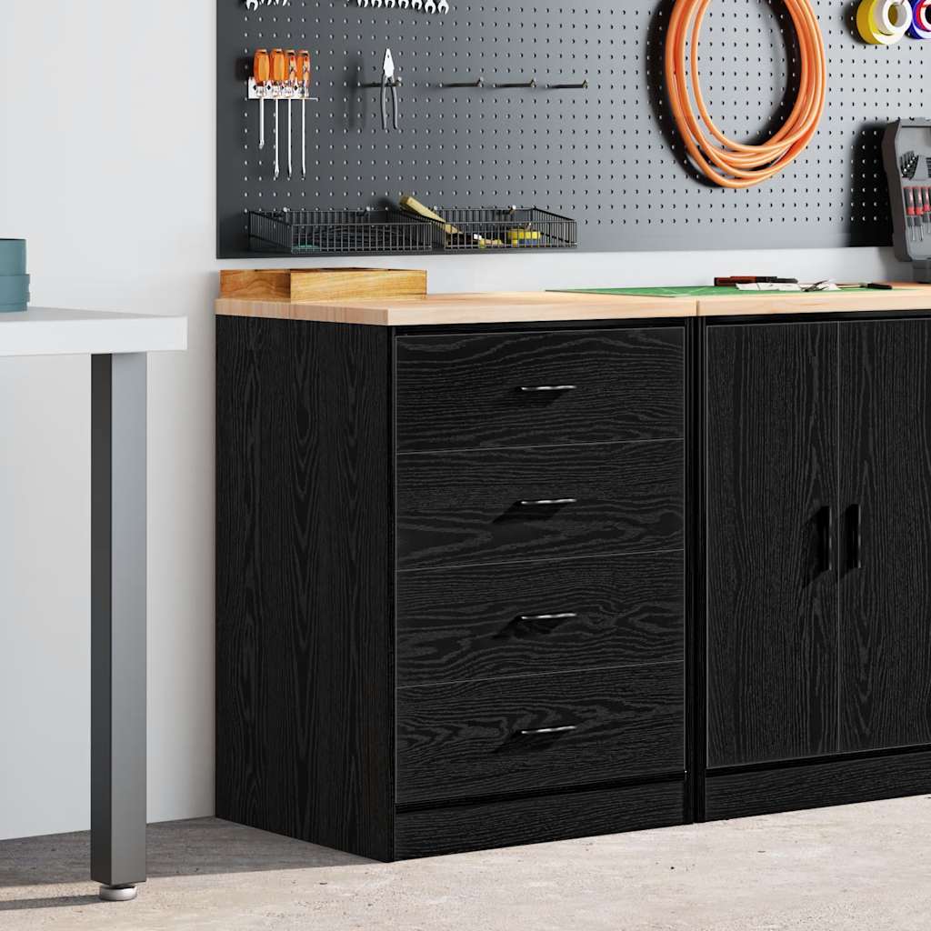 Vidaxx Garagenschrank 60x51x85 cm massives Kiefernholz schwarz
