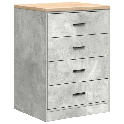 Vidaxx Garagenschrank 60x51x85 cm massives Kiefernholz betongrau