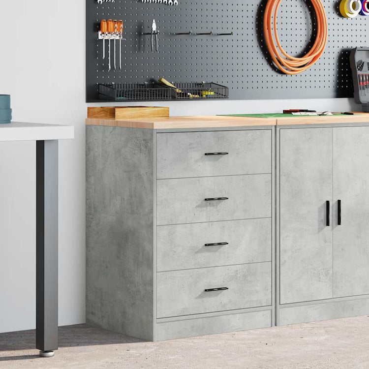 Vidaxx Garagenschrank 60x51x85 cm massives Kiefernholz betongrau