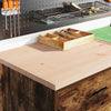 Vidaxx Garagenschrank 60x51x85 cm massives Kiefernholz, geräucherte Eiche