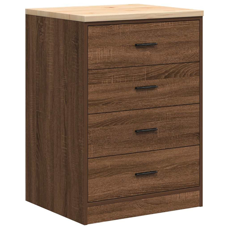 Vidaxx Garagenschrank 60x51x85 cm massives Kiefernholz, braune Eiche