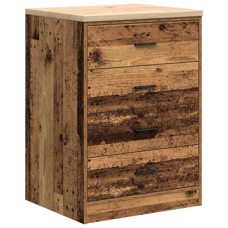 Vidaxx Garagenschrank 60x51x85 cm Kiefer massiv Altholz