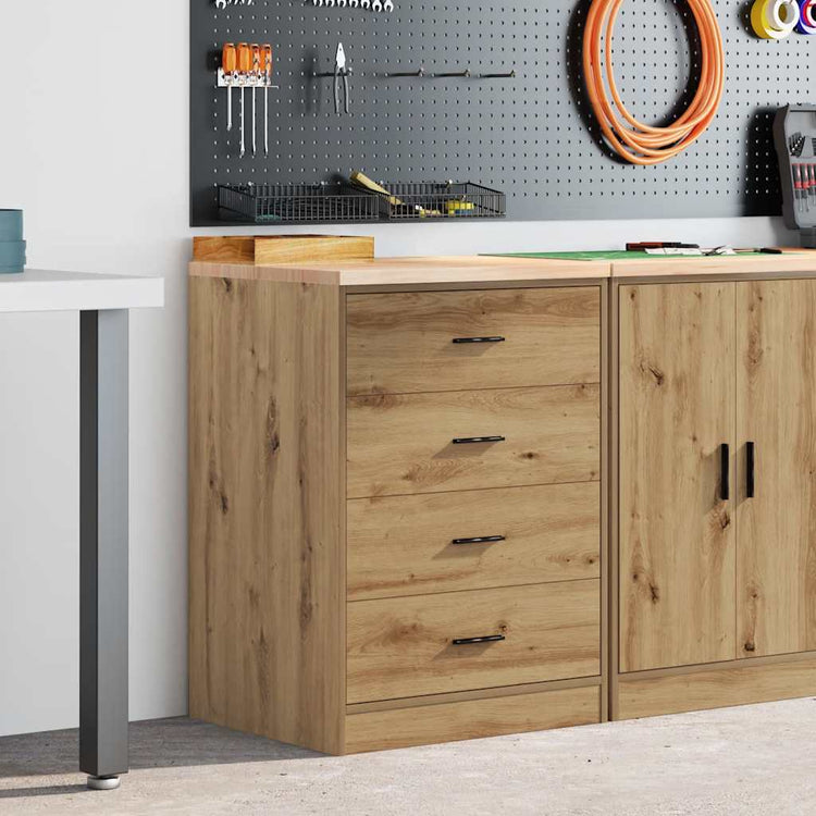 Vidaxx Garagenschrank 60x51x85 cm massives Kiefernholz Artisan Eiche gefärbt