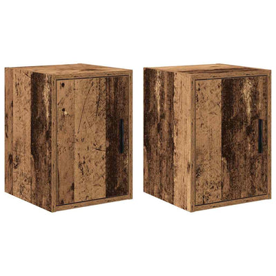 VidaXL Garagen-Wandschränke 2 Stk. verarbeitetes Holz, Altholz