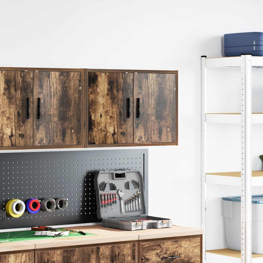 Vidaxx Garagen-Wandschrank aus Holz, geräucherte Eiche