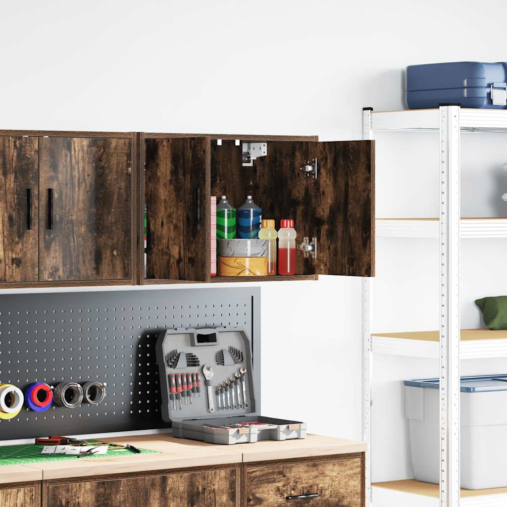Vidaxx Garagen-Wandschrank aus Holz, geräucherte Eiche