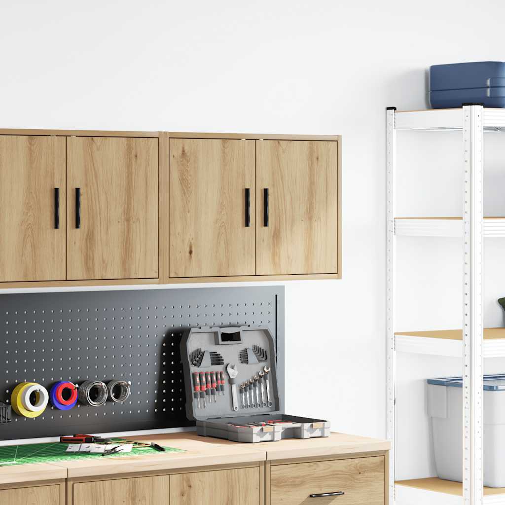 VidaXL Garagen-Wandschrank aus handgefertigtem Holz, handwerkliche Eiche