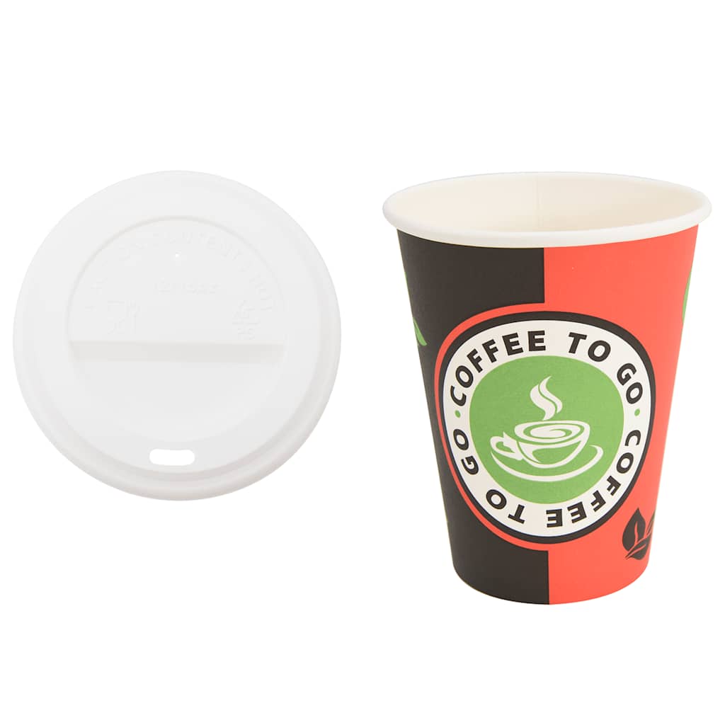 VidaXL Papierkaffeetassen mit Deckel 1000 Stück 4oz 100 ml
