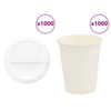 VidaXL Papierkaffeetassen mit Deckel 1000 Stück 8oz 200 ml
