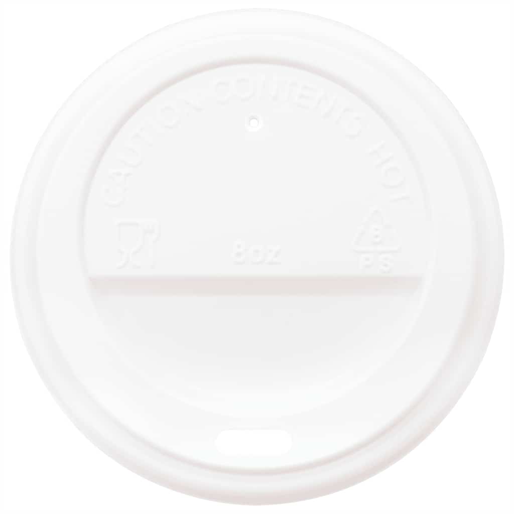 VidaXL Papierkaffeetassen mit Deckel 1000 Stück 8oz 200 ml