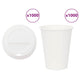 Vidaxxl Papierkaffeetassen mit Deckel 1000 Stück 12oz 300 ml