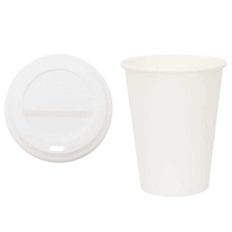 Vidaxxl Papierkaffeetassen mit Deckel 1000 Stück 12oz 300 ml