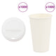 VidaXL Papierkaffeetassen mit Deckel 1000 Stück 16oz 400 ml