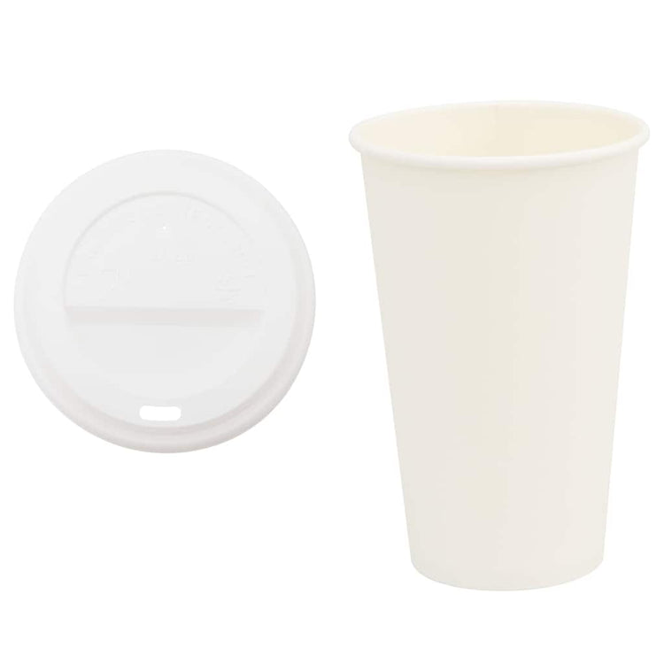 VidaXL Papierkaffeetassen mit Deckel 1000 Stück 16oz 400 ml