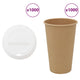 VidaXL Papierkaffeetassen mit Deckel 1000 Stück 16oz 400 ml