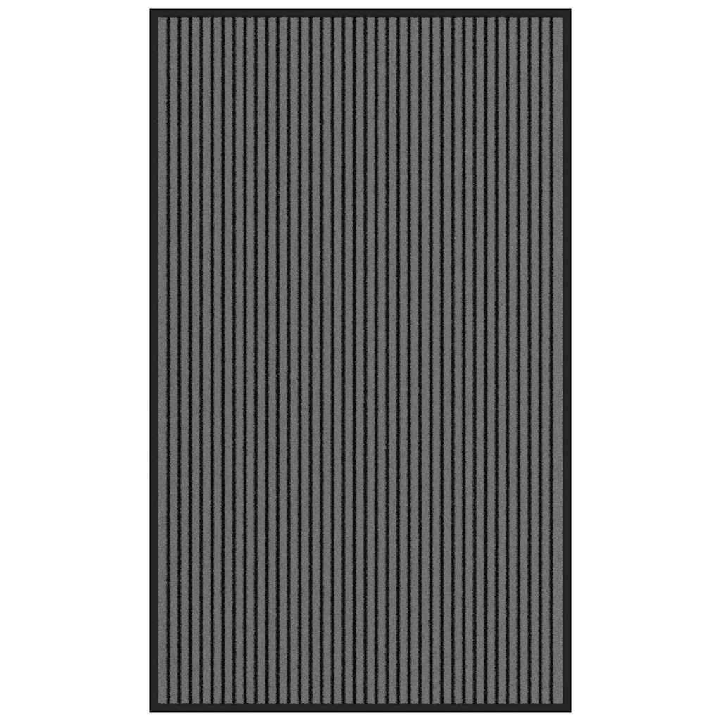 Vidaxl-Deurmat 90x150 cm, 90x150 cm groß, schwarz und grau