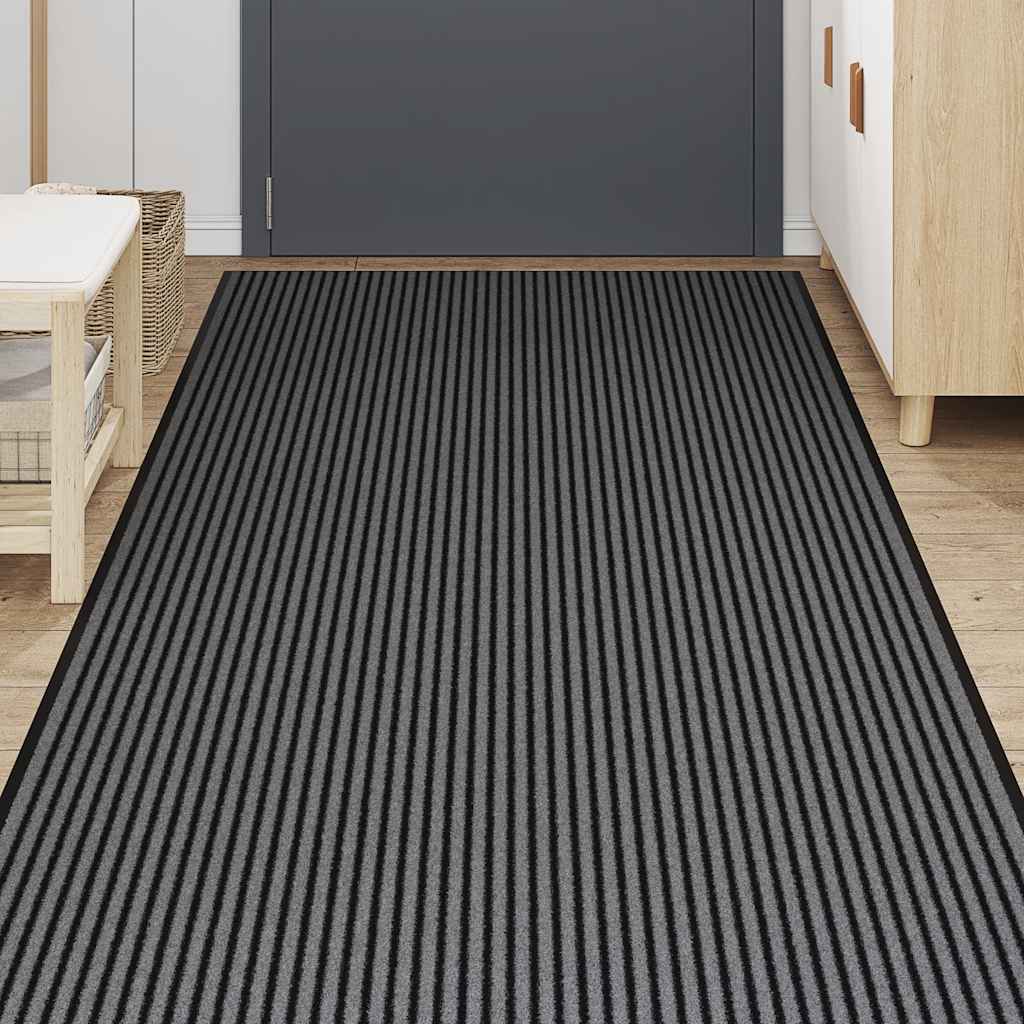 Vidaxx Fußmatte 115x400 cm gestreift 115x400 cm schwarz und grau