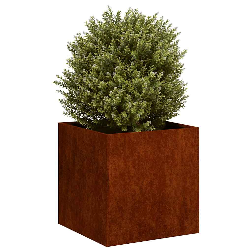 Vidaxx Pflanzgefäß rostig 40x40x40 cm wetterfester Stahl