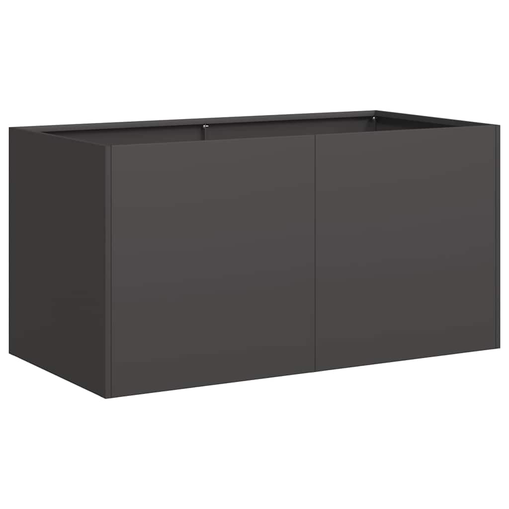 Vidaxx Pflanzgefäß 80x40x40 cm kaltgewalzter Stahl schwarz