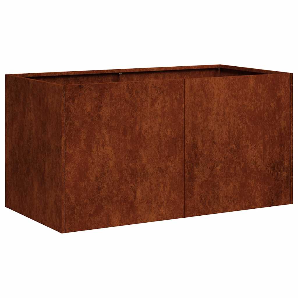 Vidaxx Pflanzgefäß rostig 80x40x40 cm wetterfester Stahl