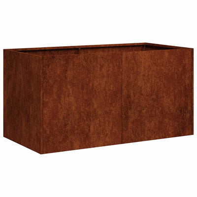 Vidaxx Pflanzgefäß rostig 80x40x40 cm wetterfester Stahl