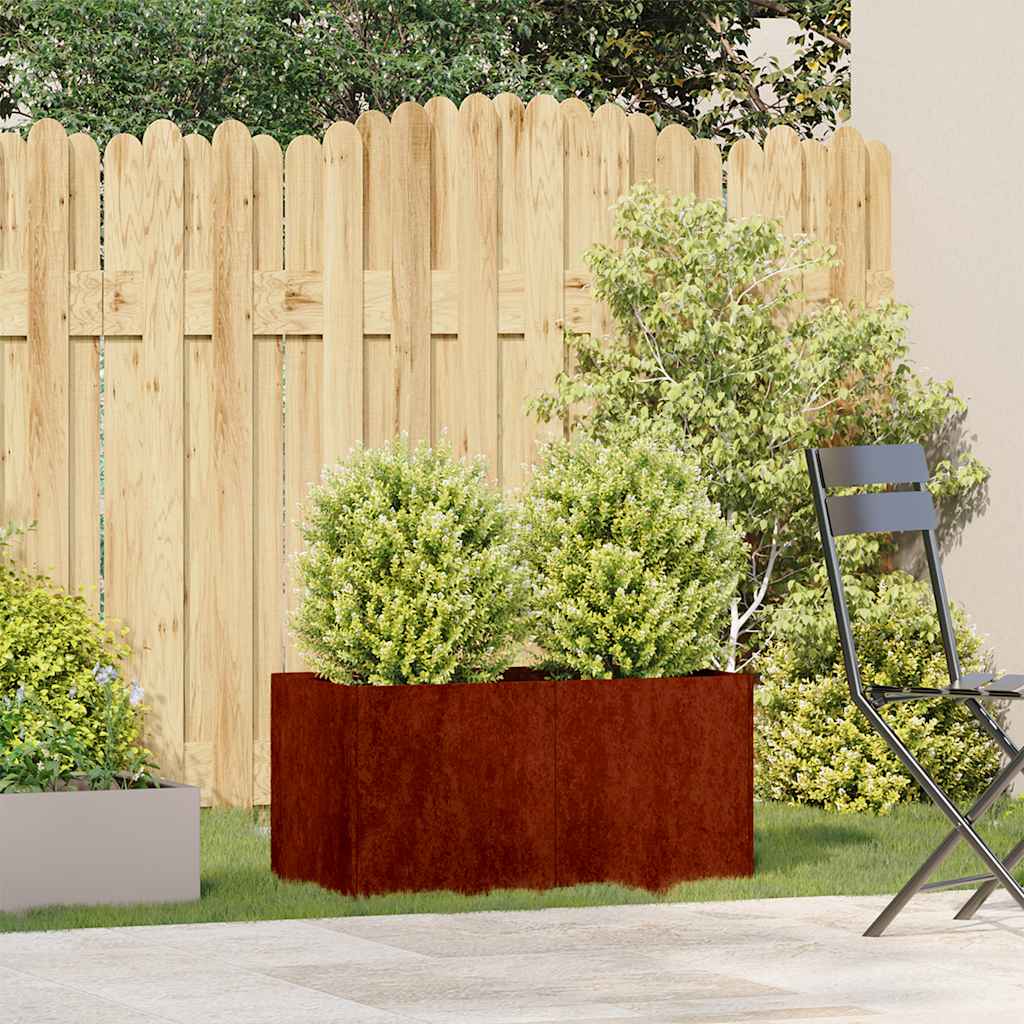 Vidaxx Pflanzgefäß rostig 80x40x40 cm wetterfester Stahl