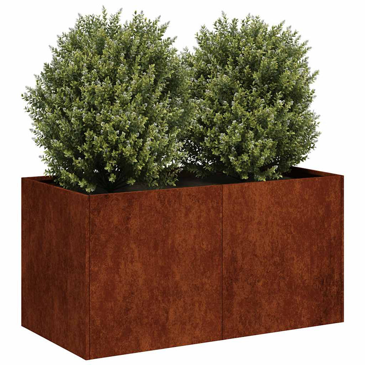 Vidaxx Pflanzgefäß rostig 80x40x40 cm wetterfester Stahl
