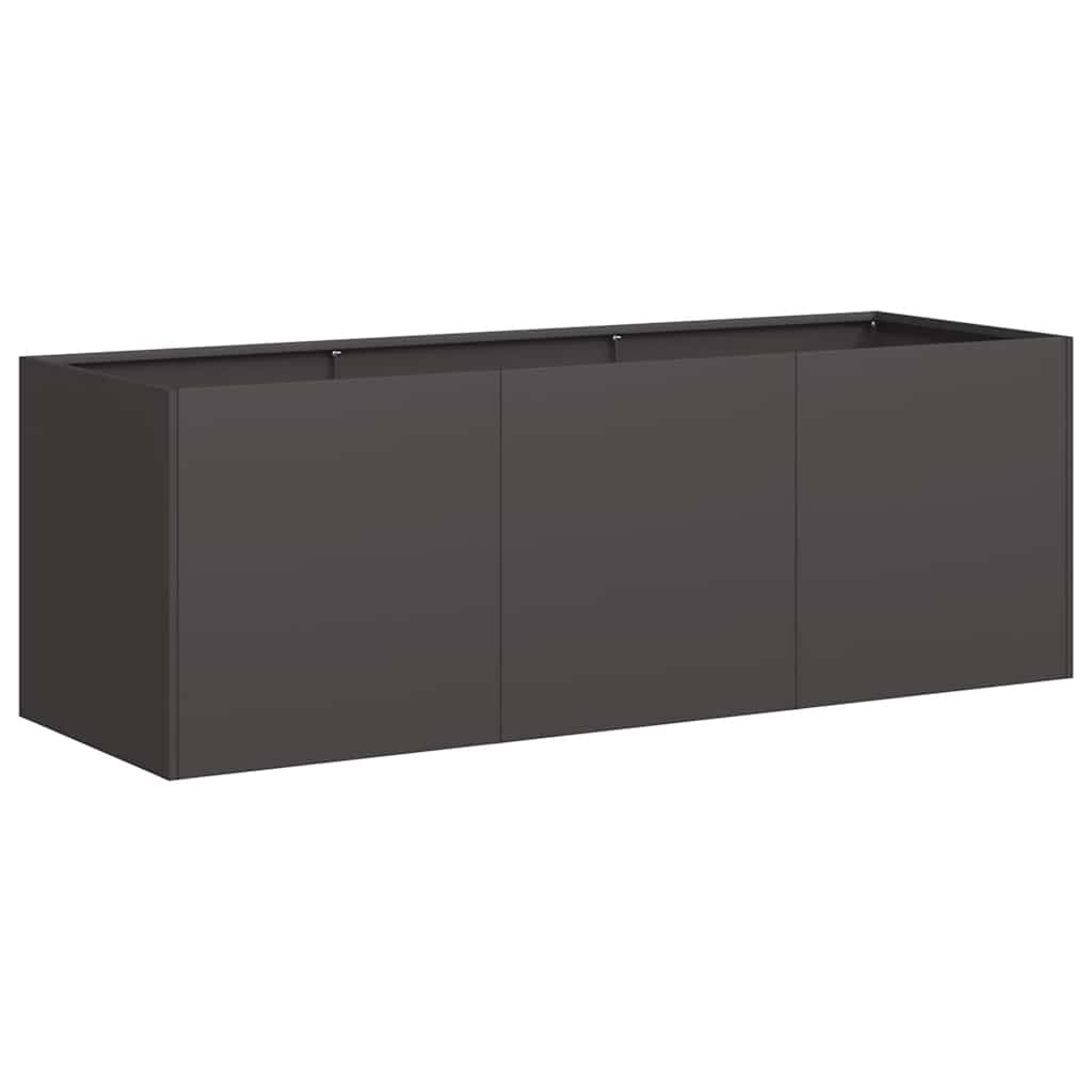 Vidaxx Pflanzgefäß schwarz 120x40x40 cm kaltgewalzter Stahl