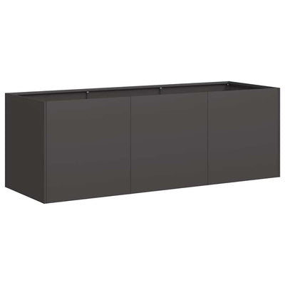 Vidaxx Pflanzgefäß schwarz 120x40x40 cm kaltgewalzter Stahl