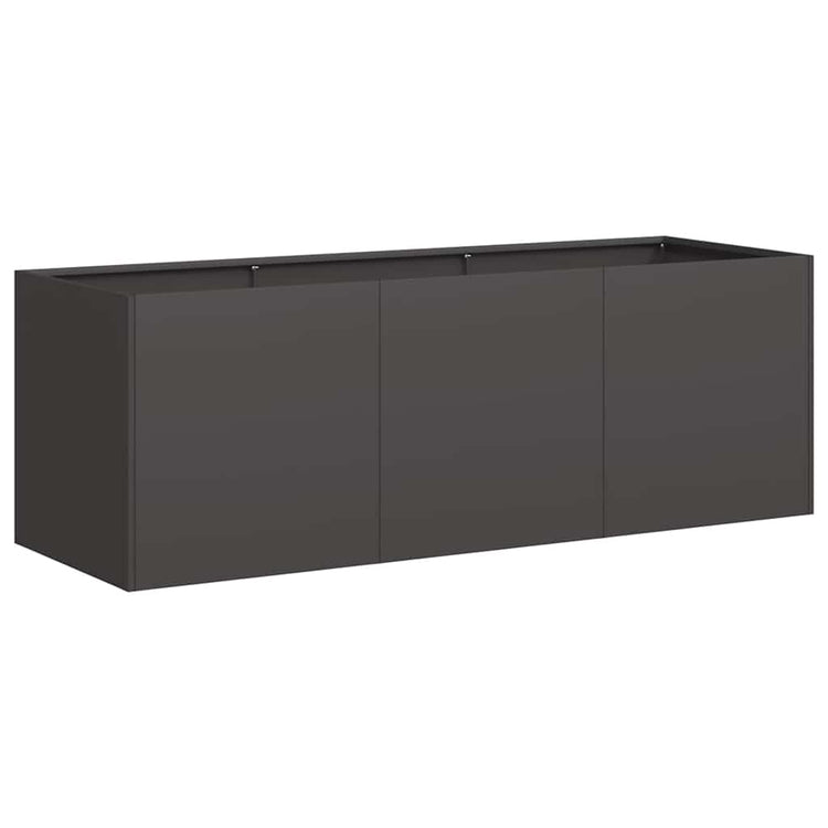 Vidaxx Pflanzgefäß schwarz 120x40x40 cm kaltgewalzter Stahl