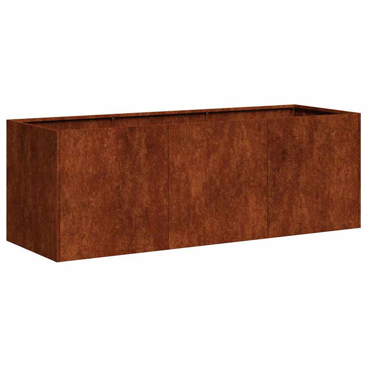 Vidaxx Pflanzgefäß rostig 120x40x40 cm wetterfester Stahl