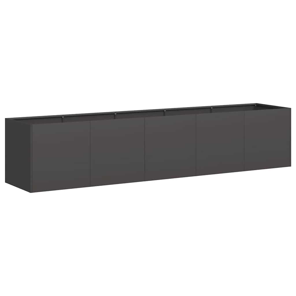 Vidaxx Pflanzgefäß schwarz 200x40x40 cm kaltgewalzter Stahl